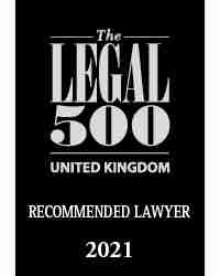 Legal 500 Recommended Lawyer 2021